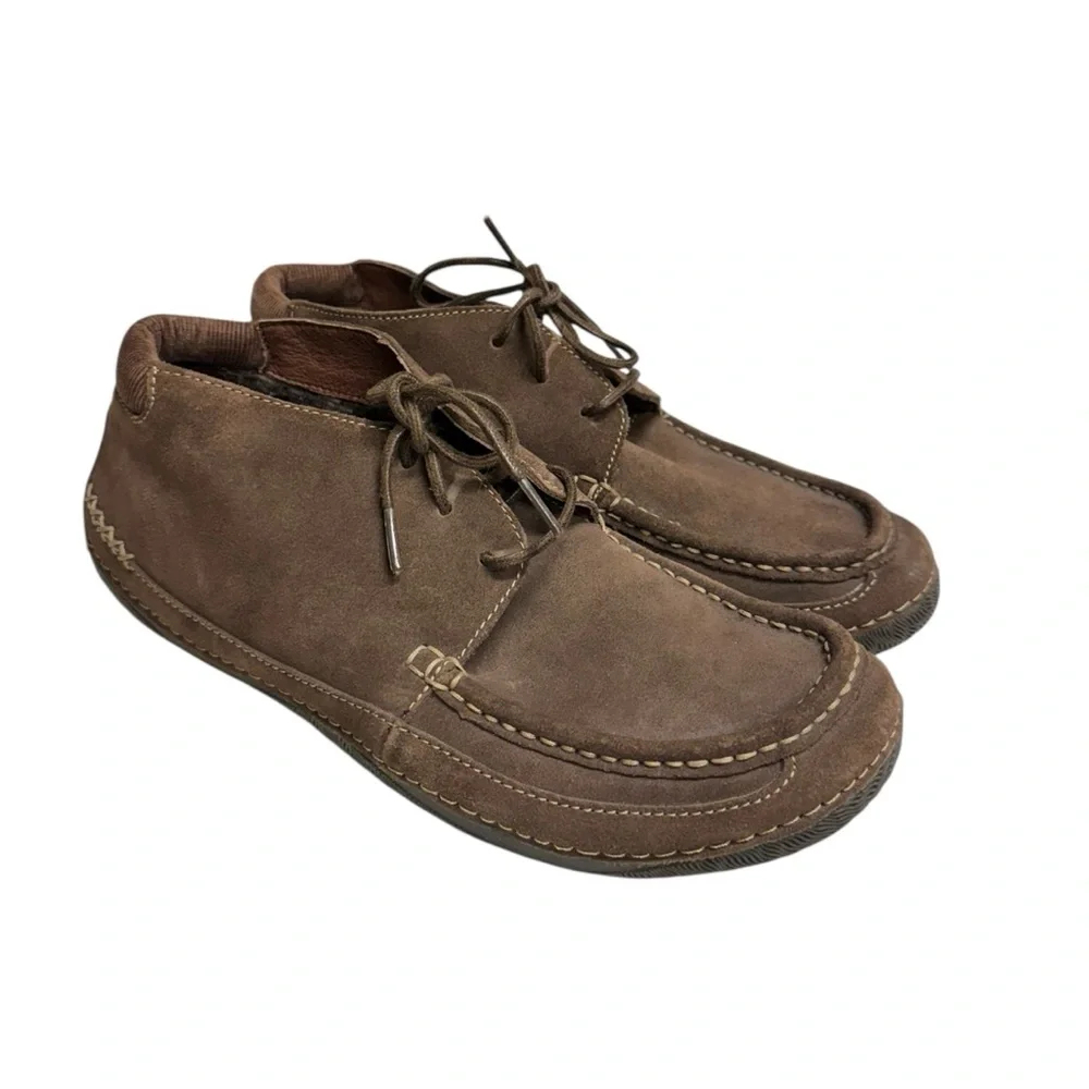 J & M Men's Brown Suede Chukka Boots Size 10M